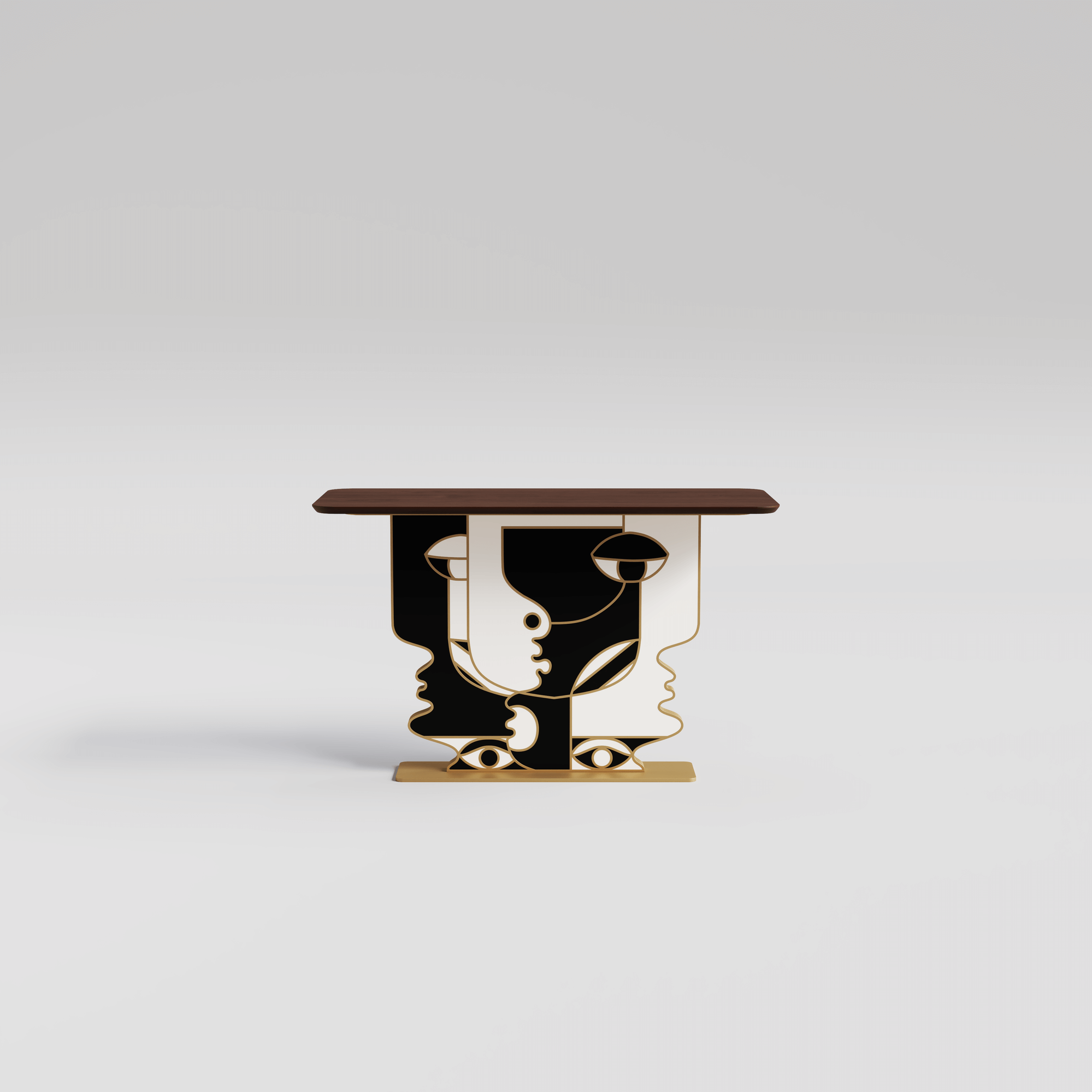 2 Face Picasso CN - Gold Leaf & Natural Mahogany__2