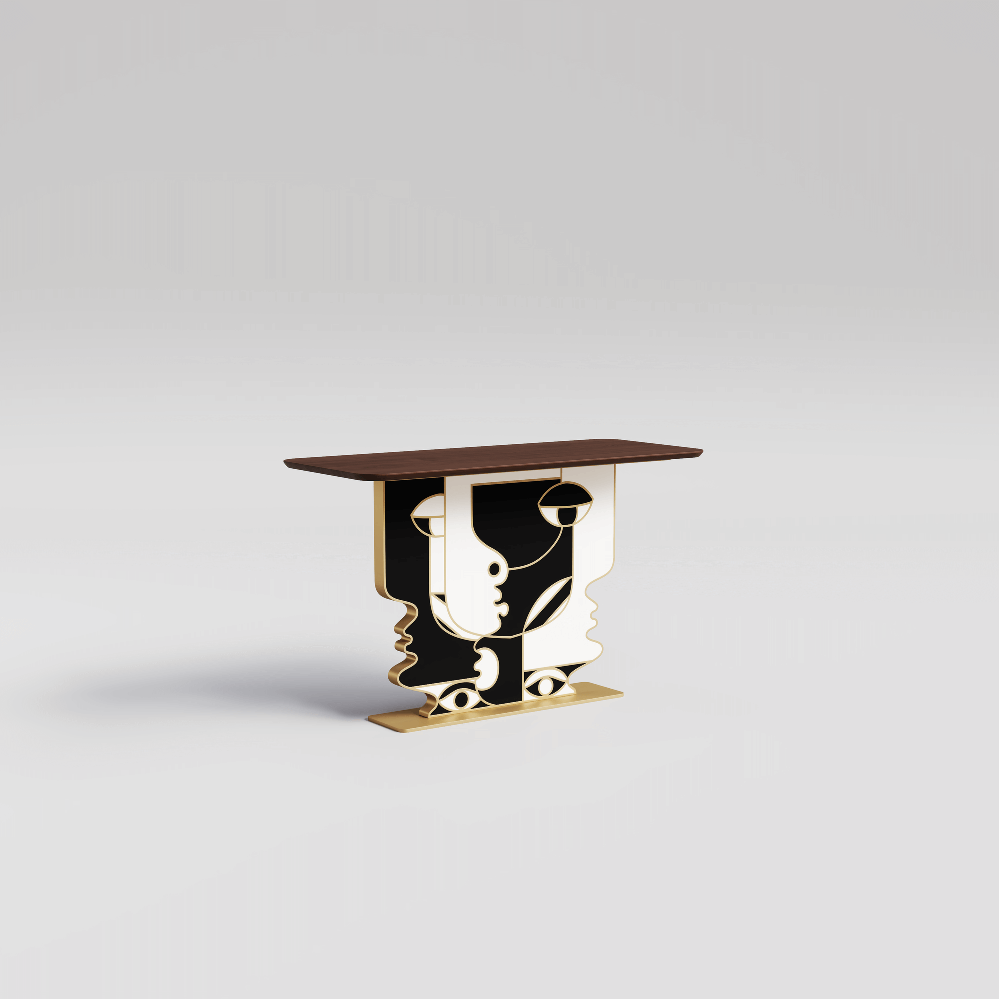 2 Face Picasso CN - Gold Leaf & Natural Mahogany__3
