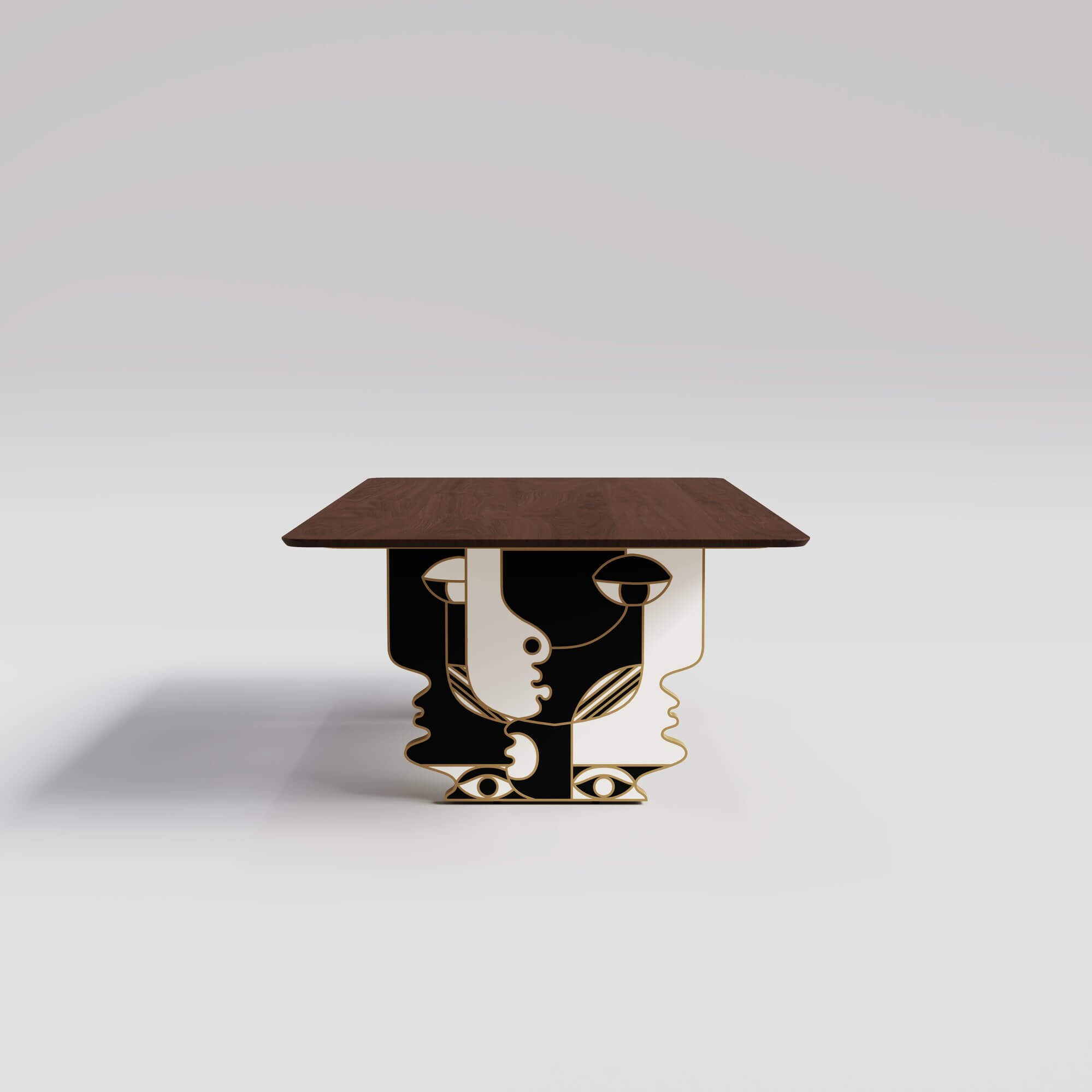 2 Face Picasso DT - Gold Leaf & Natural Mahogany__3