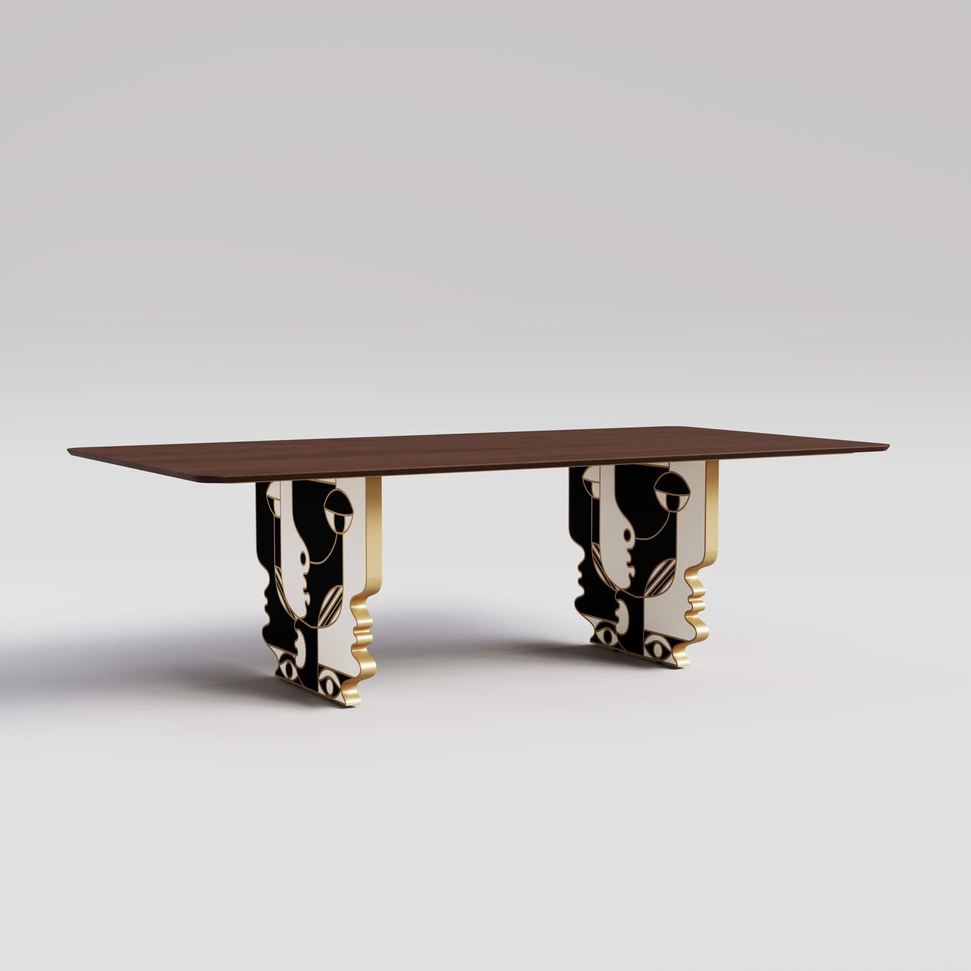 2 Face Picasso DT - Gold Leaf & Natural Mahogany__4