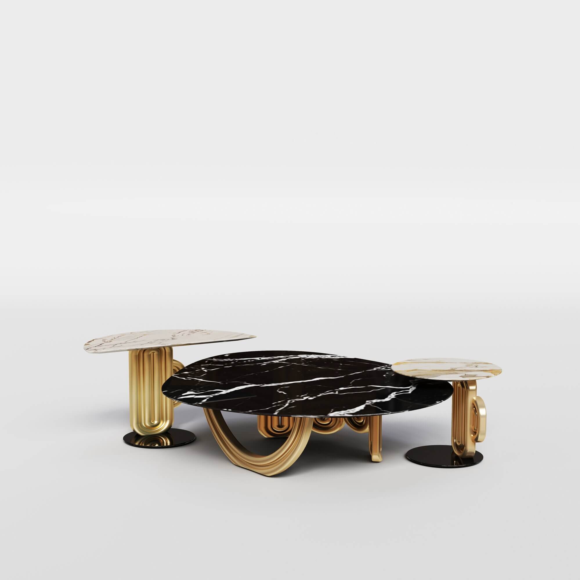 Oblong Small Coffee Table Set_