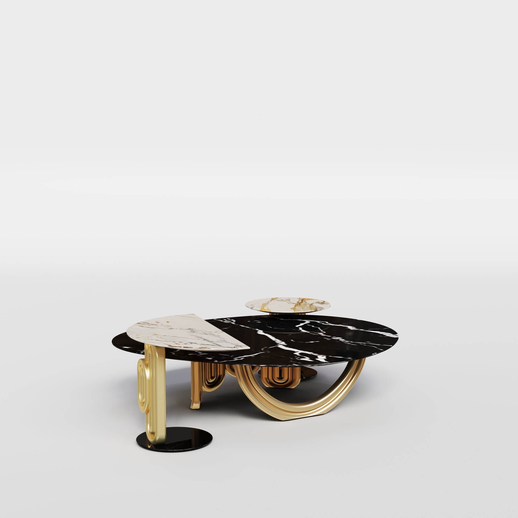 Oblong Small Coffee Table Set__2