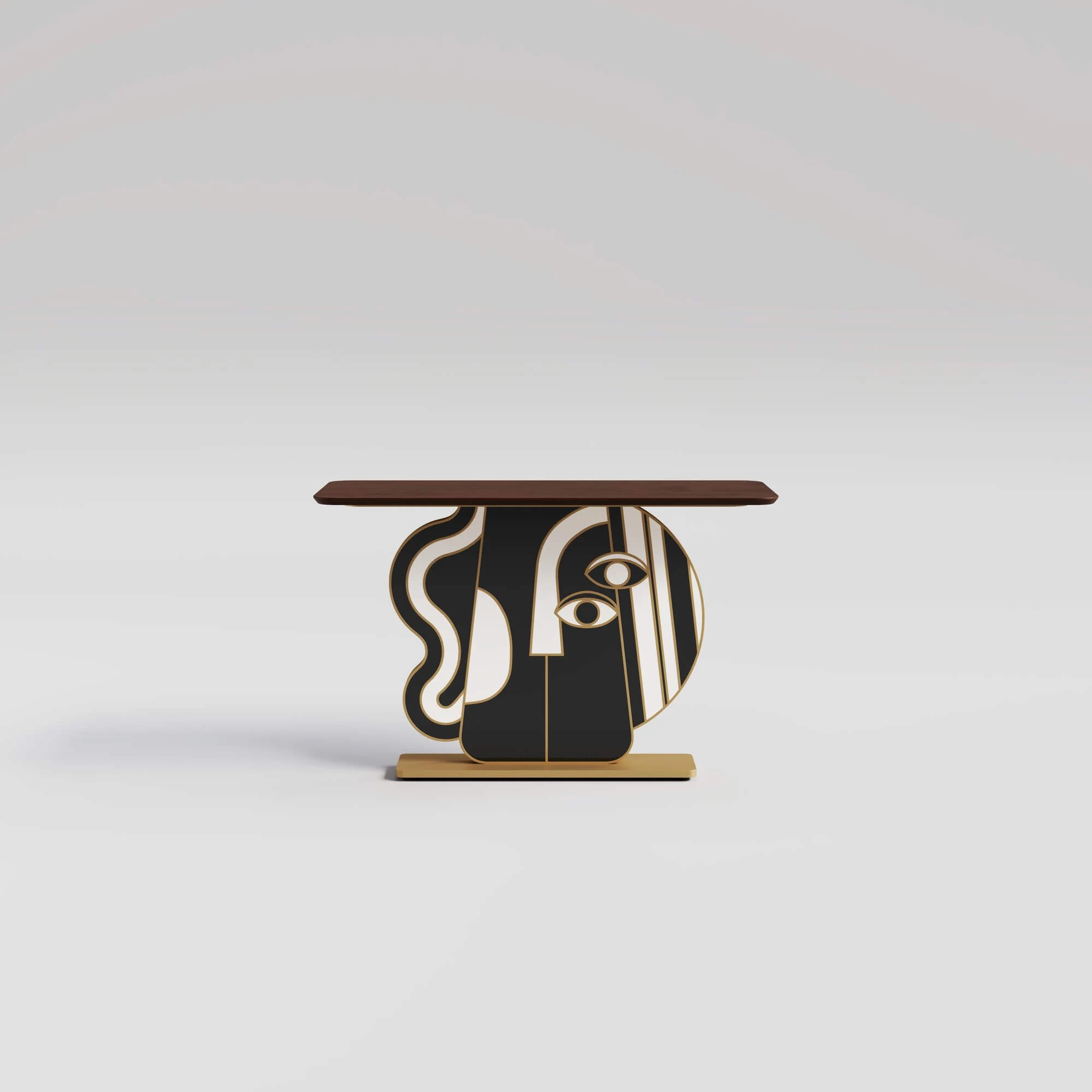 Picasso CN - Gold Leaf & Natural Mahogany_