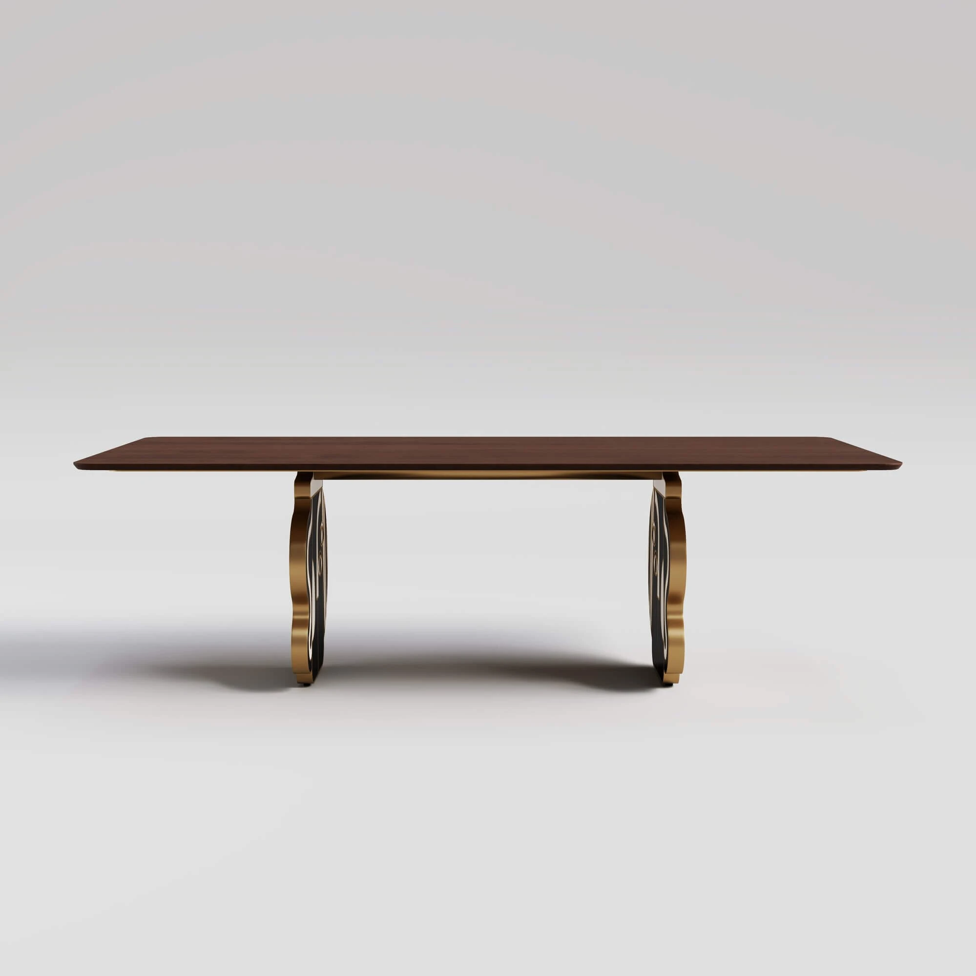 Picasso DT - Gold Leaf & Natural Mahogany_front view