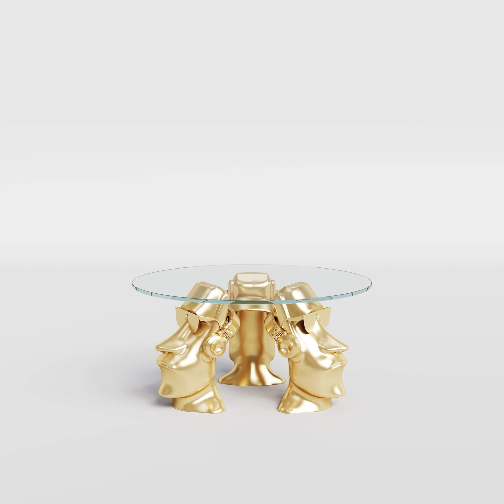 Rapper Moai Coffee Table - Gold Leaf__3